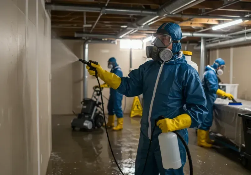 Basement Sanitization and Antimicrobial Treatment process in Columbia, NC